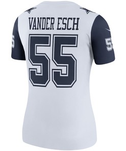 Leighton Vander Esch 55 Dallas Cowboys Women's Color Rush Legend Player Jersey - White