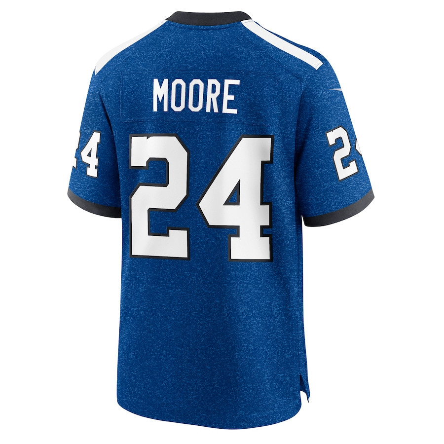 Lenny Moore 24 Indianapolis Colts Indiana Nights Alternate Game Men Jersey - Royal