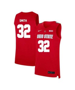 Lenzelle Smith 32 Ohio State Buckeyes Elite Basketball Men Jersey - Red