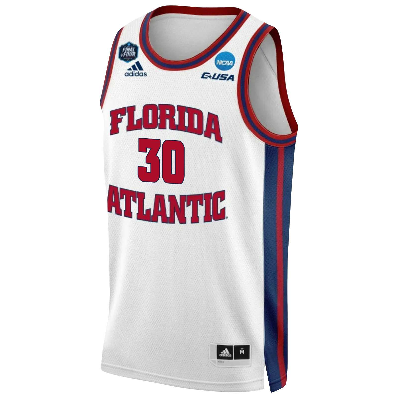 Leo Beath 30 FAU Owls 2023 Final Four Basketball Men Jersey- White