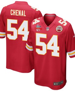 Leo Chenal 54 Kansas City Chiefs Super Bowl LVII Champions 3 Stars Men Game Jersey - Red