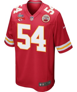 Leo Chenal 54 Kansas City Chiefs Super Bowl LVII Champions 3 Stars Men Game Jersey - Red