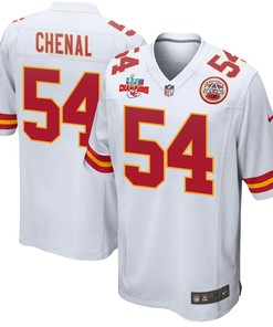 Leo Chenal 54 Kansas City Chiefs Super Bowl LVII Champions 3 Stars Men Game Jersey - White