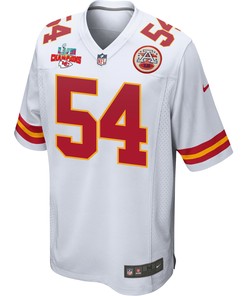 Leo Chenal 54 Kansas City Chiefs Super Bowl LVII Champions 3 Stars Men Game Jersey - White