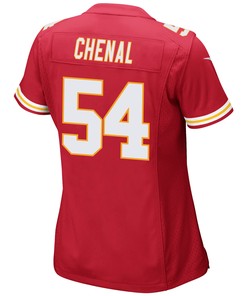 Leo Chenal 54 Kansas City Chiefs Super Bowl LVII Champions 3 Stars Women Game Jersey - Red