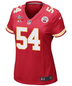 Leo Chenal 54 Kansas City Chiefs Super Bowl LVII Champions 3 Stars Women Game Jersey - Red