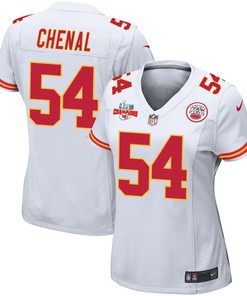 Leo Chenal 54 Kansas City Chiefs Super Bowl LVII Champions 3 Stars Women Game Jersey - White