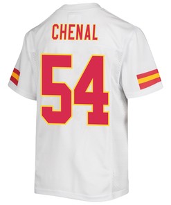 Leo Chenal 54 Kansas City Chiefs Super Bowl LVII Champions 3 Stars Youth Game Jersey - White