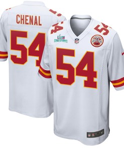 Leo Chenal 54 Kansas City Chiefs Super Bowl LVII Champions Men Game Jersey - White
