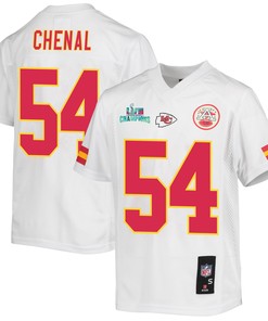 Leo Chenal 54 Kansas City Chiefs Super Bowl LVII Champions Youth Game Jersey - White
