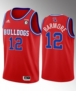 Leon Barmore 12 Louisiana Tech Bulldogs Red Jersey College Basketball Retired Number
