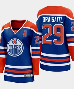 Leon Draisaitl 29 Edmonton Oilers 2022-23 Home Women Premier Breakaway Player Jersey Royal