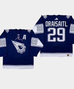 Leon Draisaitl 29 Edmonton Oilers 2022-23 Reverse Retro 2.0 Navy Jersey