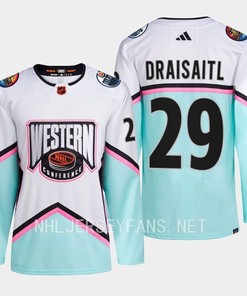 Leon Draisaitl 29 Oilers 2023 All-Star Western Conference White Jersey