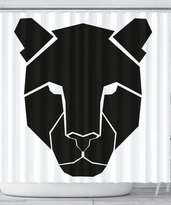 Leopard Design Print Shower Curtain - Wild Animal Bathroom Decor 