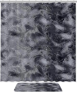 Leopard Print Fur Texture Shower Curtain for Bathroom Decoration in Waterproof Fabric