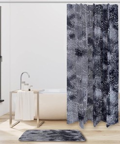 Leopard Print Fur Texture Shower Curtain for Bathroom Decoration in Waterproof Fabric