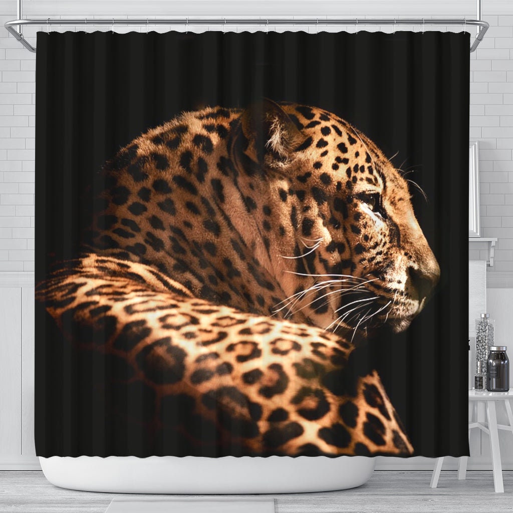 Leopard Print Shower Curtain Safari Bathroom Decor Bluefink