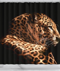 Leopard Print Shower Curtain - Safari Bathroom Decor 