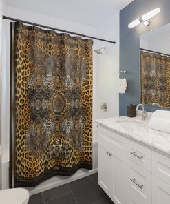 Leopard Print Shower Curtain for Wild Bathroom Decor 