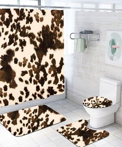 Leopard Print Shower Curtain for a Wild Animal-Inspired Bathroom Decor