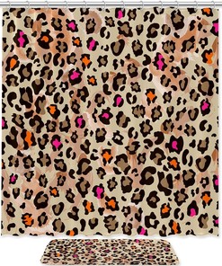 Leopard Print Waterproof Shower Curtain for Bold Bathroom Decor