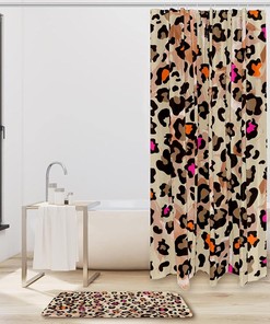 Leopard Print Waterproof Shower Curtain for Bold Bathroom Decor