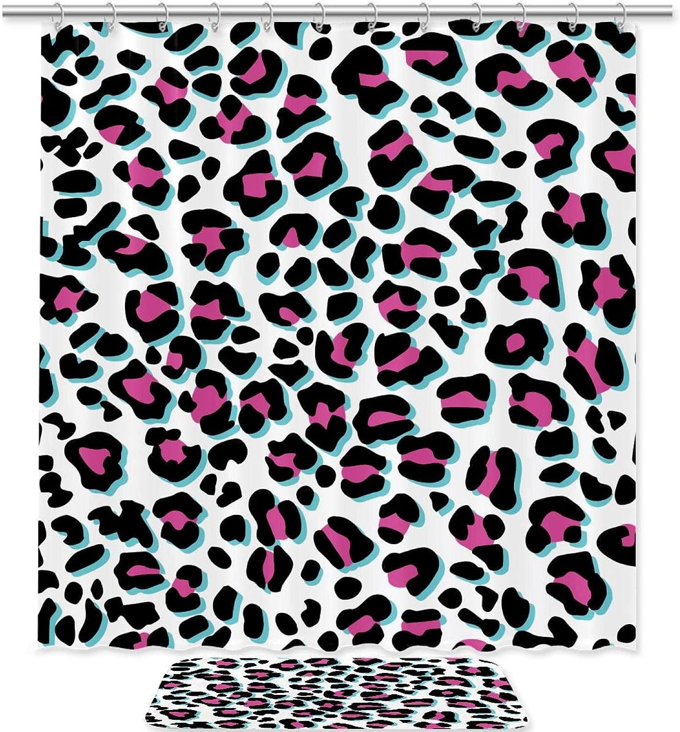 Leopard Skin Parttern Bathroom Shower Curtain - Waterproof Fabric