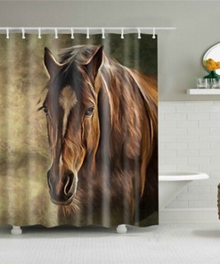 Leopard Spot Animal Print Waterproof Fabric Shower Curtain for Bathroom