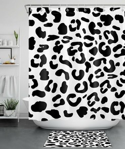 Leopard Zebra Pattern Abstract Art Shower Curtain - Bathroom Decor