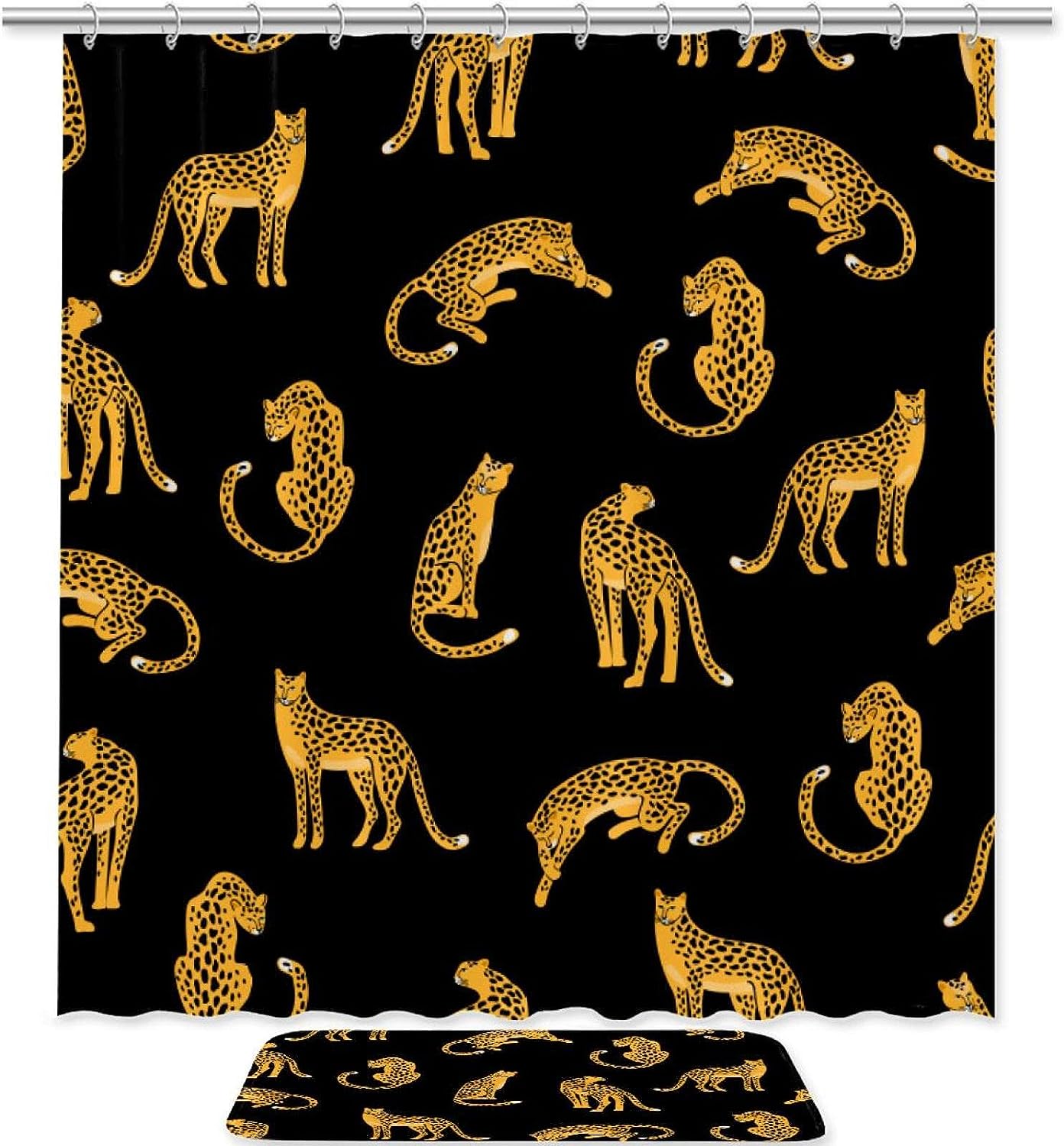 Leopards Waterproof Fabric Shower Curtain for Bathroom - Bathroom Accessories