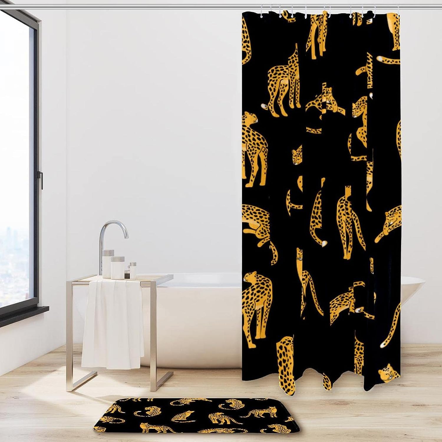 Leopards Waterproof Fabric Shower Curtain for Bathroom - Bathroom Accessories