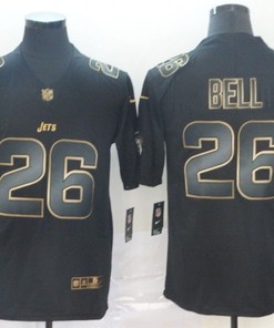 Leveon Bell #26 New York Jets Nfl Explosion Legendary Gold Black Jersey