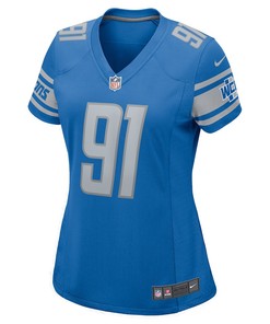 Levi Onwuzurike 91 Detroit Lions Women's Player Game Jersey - Blue