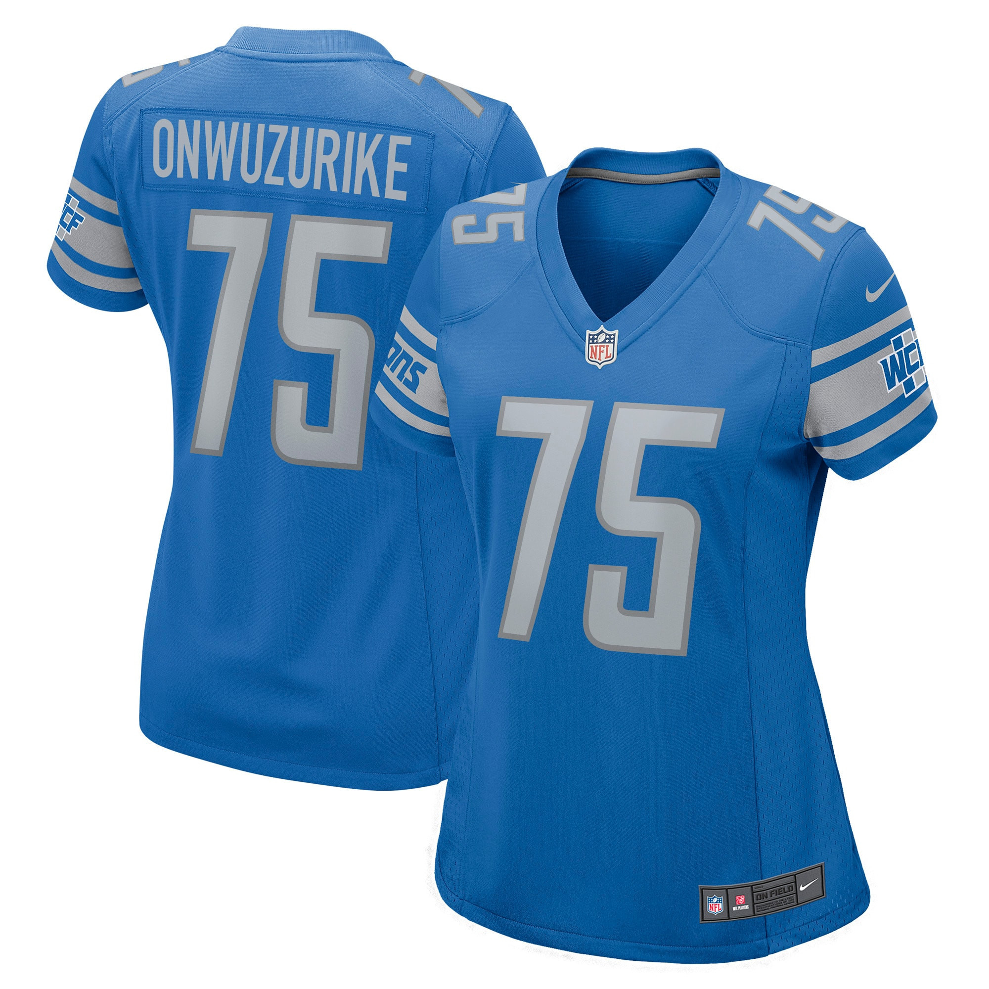 Levi Onwuzurike Detroit Lions Womens Game Jersey - Blue Nfl