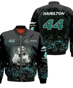 Lewis Hamilton 44 Formula One World Championship Racing driver Gift For Hamilton Fans Bomber Jacket