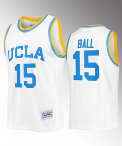 LiAngelo Ball 15 UCLA Bruins White Jersey College Basketball Throwback