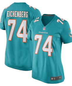 Liam Eichenberg Miami Dolphins Womens Game Jersey - Aqua Nfl