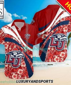 Liberty Flames NCAA Hibiscus Tropical Flower Hawaiian Shirt