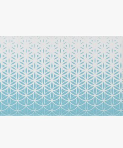 Light Blue Spiritual Shower Curtain - Blue Sacred Geometry Aqua White Shower Curtain