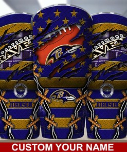Limited Edition Custom Name Tumbler - Baltimore Ravens