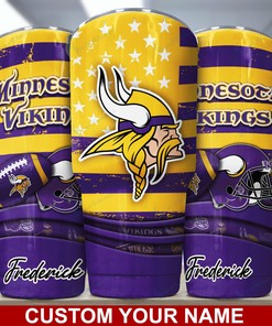 Limited Edition Minnesota Vikings Custom Name Tumbler - Personalized Drinkware