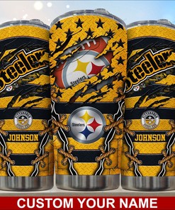 Limited Edition Pittsburgh Steelers Custom Name Tumbler for Die-Hard Enthusiasts