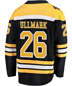 Linus Ullmark 26 Boston Bruins Stanley Cup 2023 Playoffs Patch Home Breakaway Men Jersey - Black