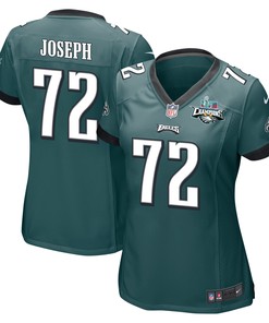 Linval Joseph 72 Philadelphia Eagles Super Bowl LVII Champions 2 Stars Women Game Jersey - Midnight Green