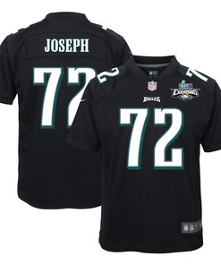Linval Joseph 72 Philadelphia Eagles Super Bowl LVII Champions 2 Stars Youth Game Jersey - Black