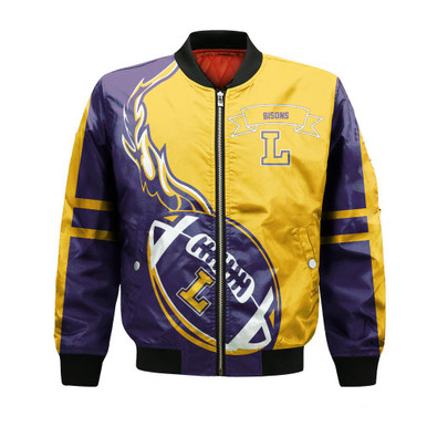 Lipscomb Bisons Bomber Jacket Flame Ball - NCAA