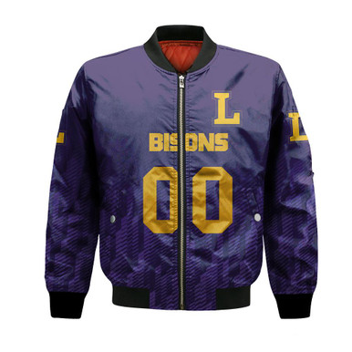 Lipscomb Bisons Bomber Jacket Logo Sport Ombre - NCAA