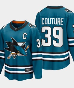 Logan Couture 39 San Jose Sharks 2022-23 Home The Evolve Teal Jersey