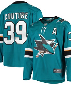 Logan Couture San Jose Sharks Fanatics Branded Home Alternate Captain Premier Breakaway Player Jersey - Teal Nhl